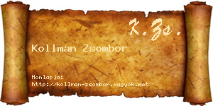 Kollman Zsombor névjegykártya